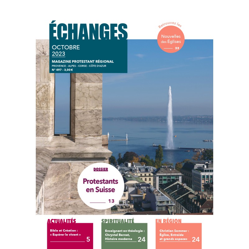 Échanges, magazine protestant régional Provence-Alpes-Corse-Côte d'Azur