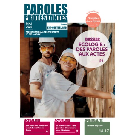 Paroles protestantes Est-Montbéliard - Abonnement/réabonnement 1 an